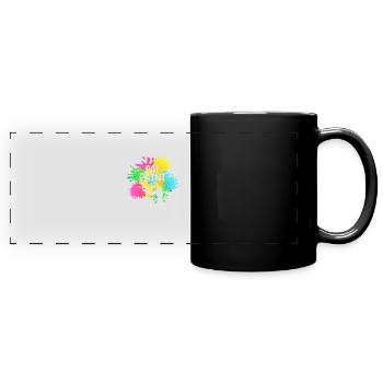 Eat Paint Splatter Funny Paintball Lover - Full Colour Panoramic Mug - black - Front