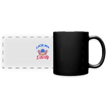 Lèche ma liberté - Mug panoramique uni - noir - Devant