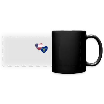 USA Amerikanische Flagge des Bundesstaates Oregon Patriotisch 4. - Panorama-Tasse farbig - Schwarz - Vorne