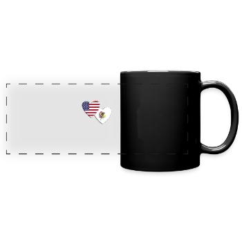 USA Amerikanische Flagge des Bundesstaates Illinois Patriotisch 4. - Panorama-Tasse farbig - Schwarz - Vorne