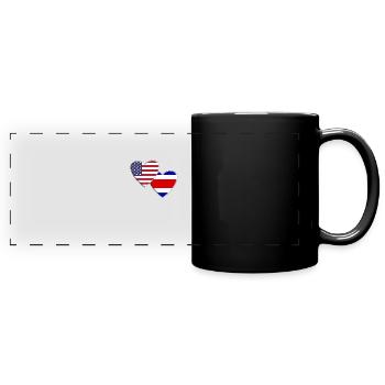 USA Amerikanisch Costa Rica Flagge Patriotisch - Panorama-Tasse farbig - Schwarz - Vorne