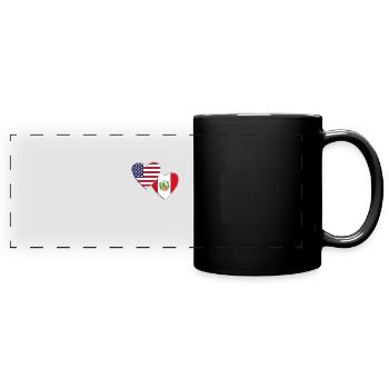 USA Amerikanisch Peru Peruanische Flagge Patriotischer Stolz - Panorama-Tasse farbig - Schwarz - Vorne