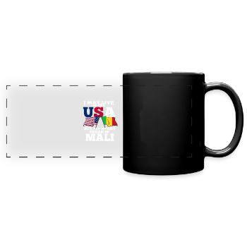 Malien - Mug panoramique uni - noir - Devant