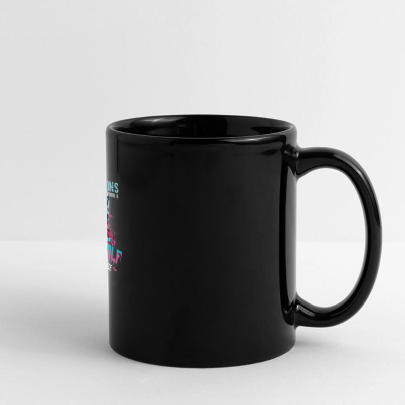 Halloween-Krankenschwester nur beängstigend, wenn Werwolf oder Krankenschwester Panorama-Tasse farbig