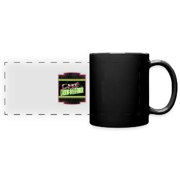 programming equestrian awesome hacker funny quote - Panorama-Tasse farbig - Schwarz - Vorne