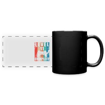Level 11 complete - Full Colour Panoramic Mug - black - Front