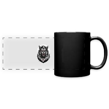 LOUP GAROU costume 11 - Mug panoramique uni - noir - Devant