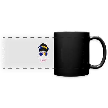 Mädchen aus Bosnien und Herzegowina - Panorama-Tasse farbig - Schwarz - Vorne