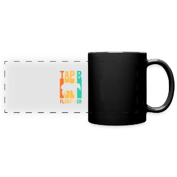 Tapir - Panorama-Tasse farbig - Schwarz - Vorne