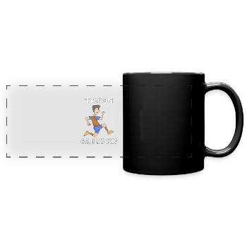 JOGGEN - Panorama-Tasse farbig - Schwarz - Vorne