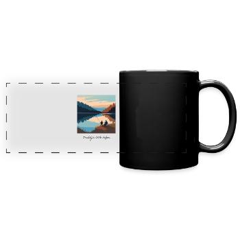 Daddy's little helper - Full Colour Panoramic Mug - black - Front