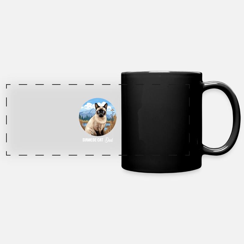 Chat Siamois Siamkatze - Mug panoramique uni - noir