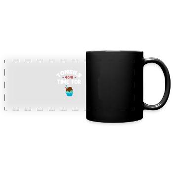 Les amandes sont le temps de l’ablation des amygdales - Mug panoramique uni - noir - Devant