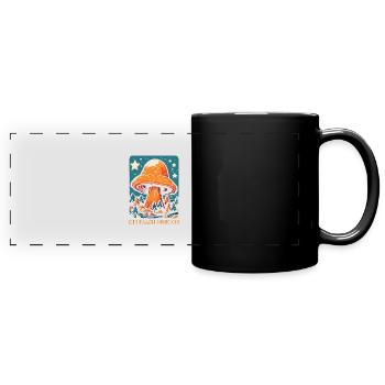 Let's pick mushrooms - Full Colour Panoramic Mug - black - Front