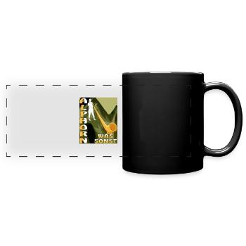 ALPHORN WAS SONST - Panorama-Tasse farbig - Schwarz - Vorne