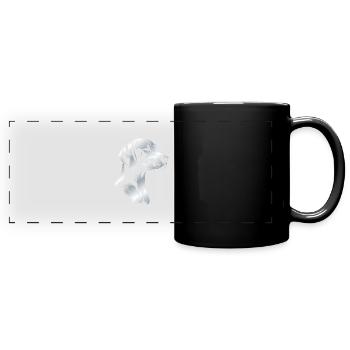 Magyar Vizsla dessin tête argent - Mug panoramique uni - noir - Devant