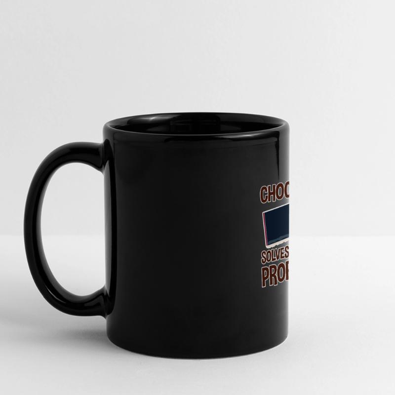 Chocolate Solves All Your Problems Full Colour Panoramic Mug