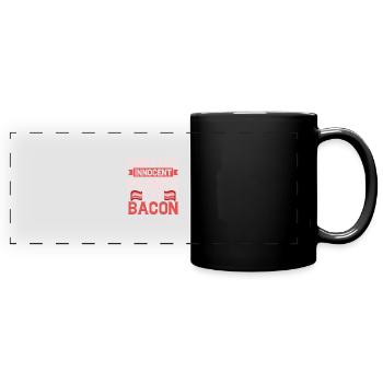 Don't Kill Innocent Plants Eat Bacon Ham Pig Meat - Panorama-Tasse farbig - Schwarz - Vorne