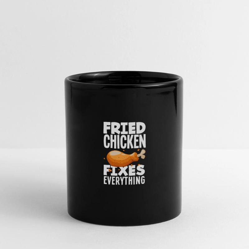 Fried Chicken Solves All Problems Full Colour Panoramic Mug