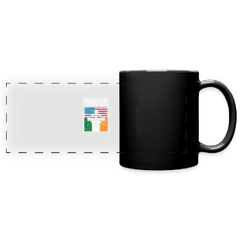 Irlandais par le sang Américain de naissance - Mug panoramique uni - noir - Devant