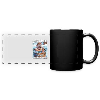 Eisbaden Winterbaden Lustig - Panorama-Tasse farbig - Schwarz - Vorne