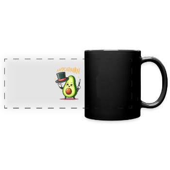 Avocat - Mug panoramique uni - noir - Devant