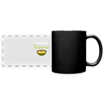 Propulsé par Houmous Falafel sans gluten Juif - Mug panoramique uni - noir - Devant