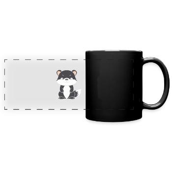 Humor little weasel - Full Colour Panoramic Mug - black - Front