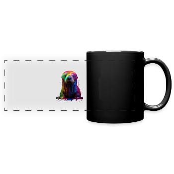 Rainbow Sea Otter - Full Colour Panoramic Mug - black - Front