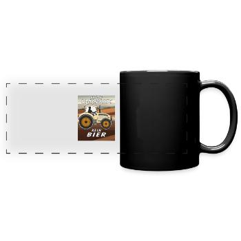 KEINE LANDWIRTE KEIN BIER - Panorama-Tasse farbig - Schwarz - Vorne