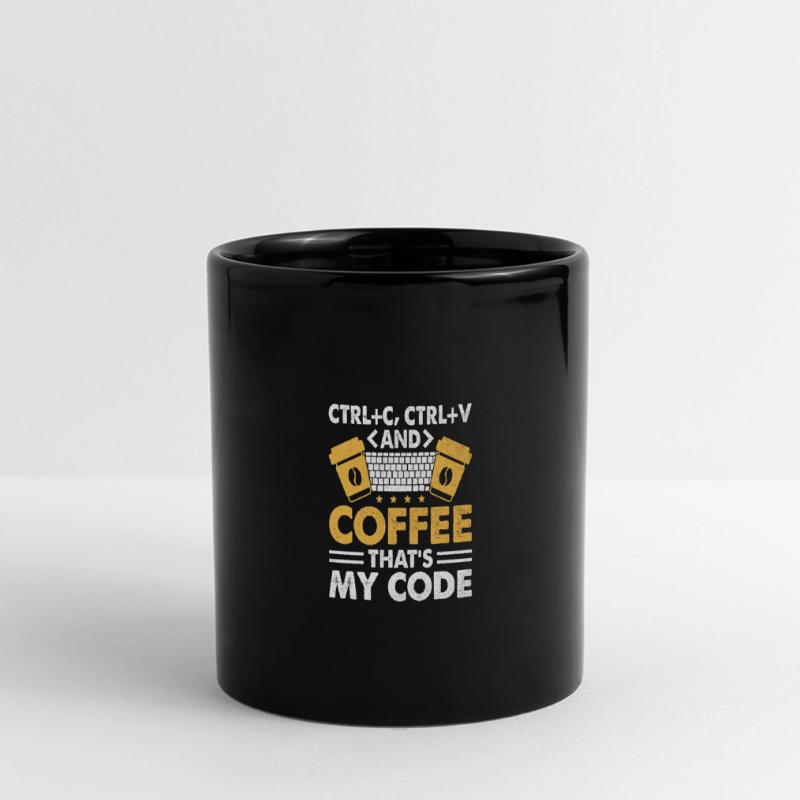 Coffee Coding Programmer Coder Developer Nerd Coff Full Colour Panoramic Mug