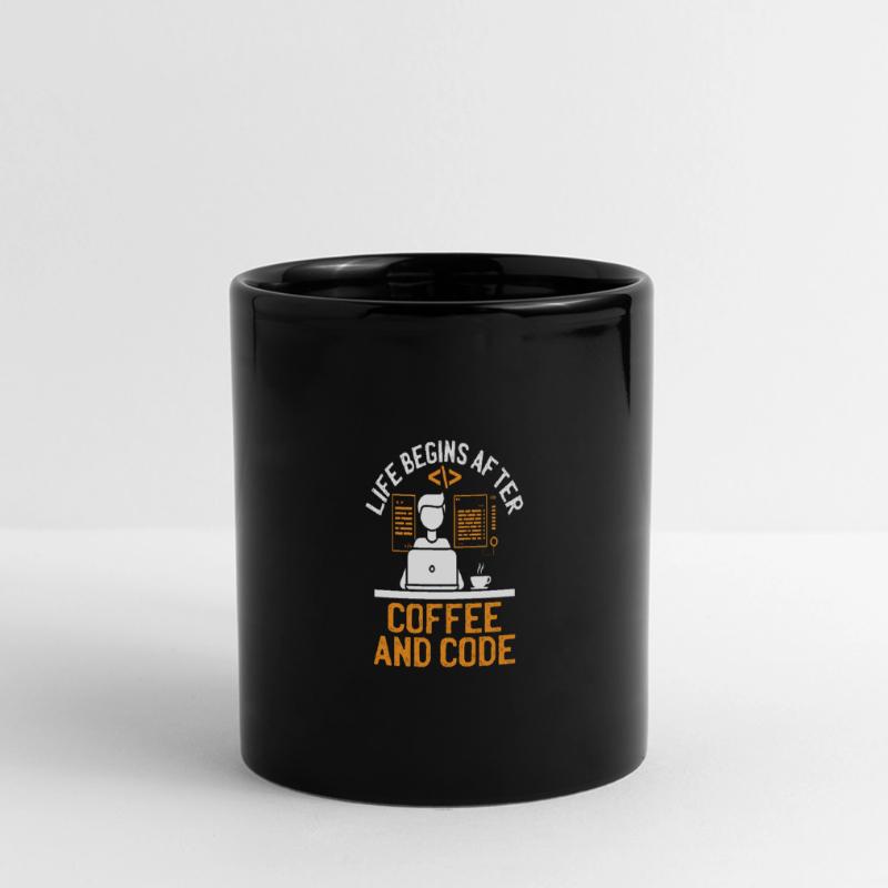 Coffee Coding Programmer Coder Developer Nerd Coff Full Colour Panoramic Mug