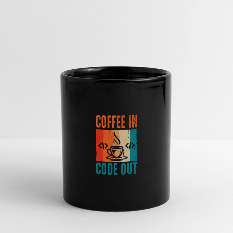 Kaffee-Codierung Programmierer Programmierer Entwickler Nerd Coff Panorama-Tasse farbig