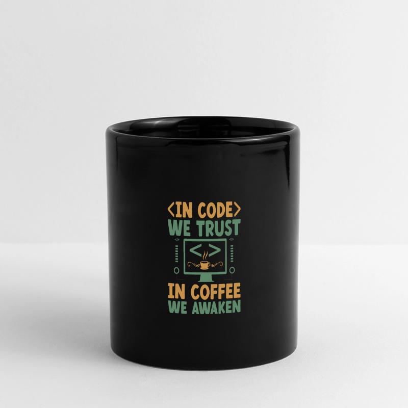 Café Codage Programmeur Codeur Développeur Nerd Coff Mug panoramique uni