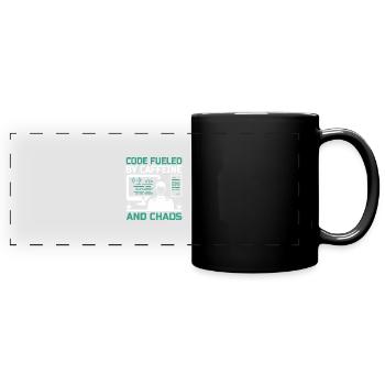 Kaffee-Codierung Programmierer Programmierer Entwickler Nerd Coff - Panorama-Tasse farbig - Schwarz - Vorne