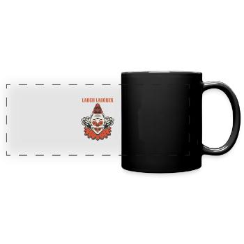 Circus Clown Funny Scary Creep Jester Spooky Joker - Panorama-Tasse farbig - Schwarz - Vorne