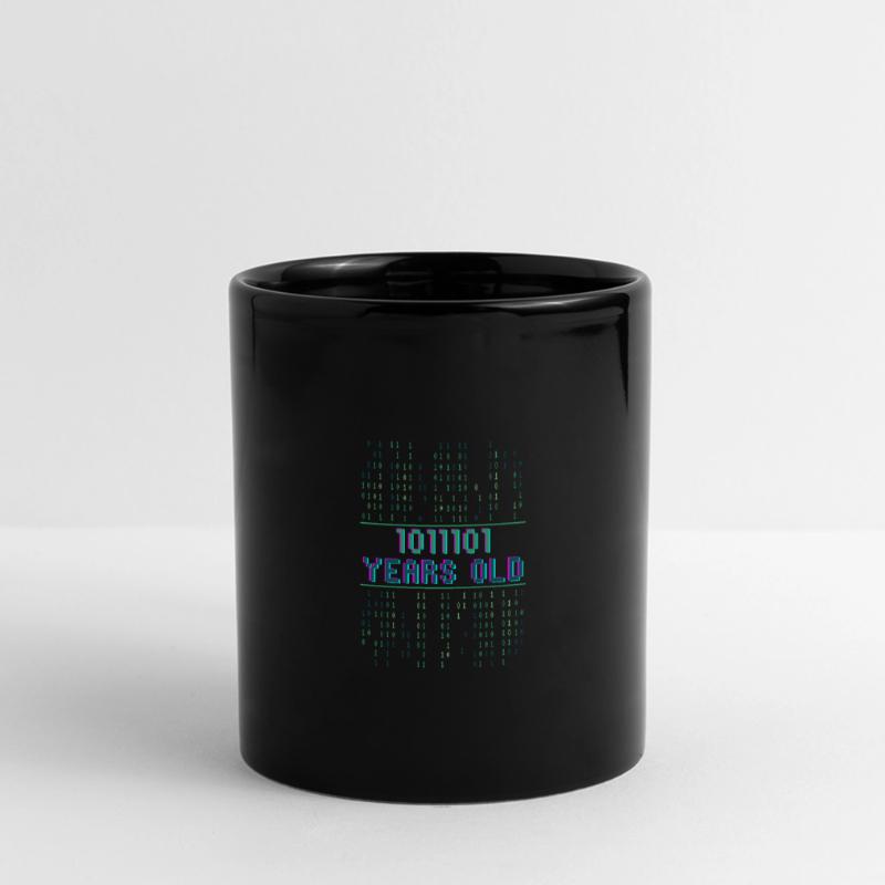 93rd Birthday 93 years old Binary Code Coder Full Colour Panoramic Mug