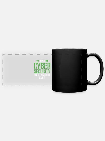 Cyber-sicherheits-hacker-hacking - Panorama-Tasse farbig - Schwarz
