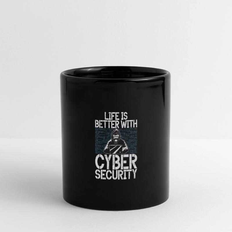 Cyber security hacker hacking Full Colour Panoramic Mug