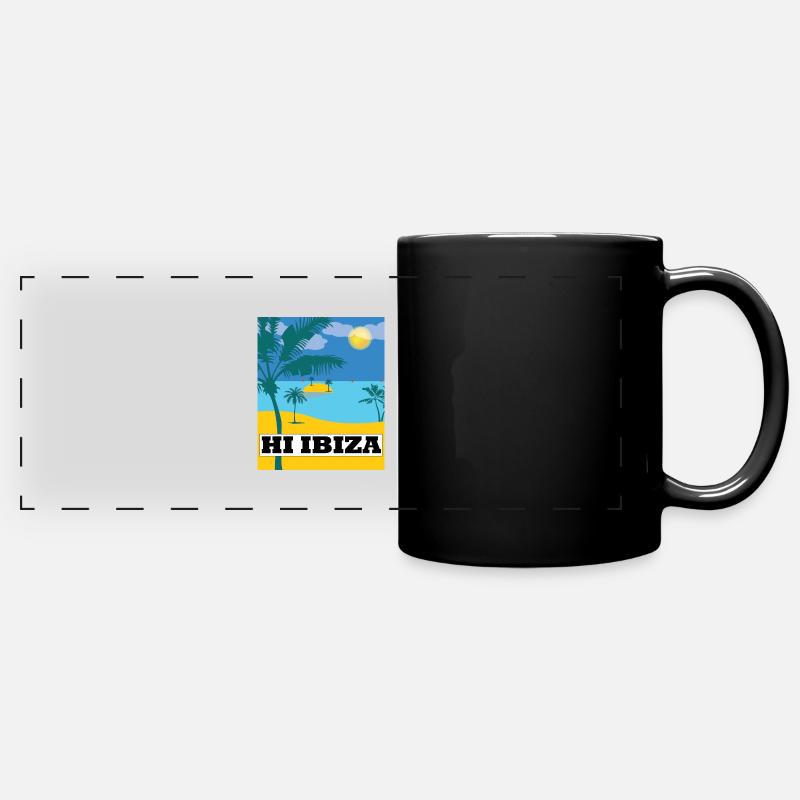 Hallo Ibiza, Ibiza Beach - Panorama-Tasse farbig - Schwarz