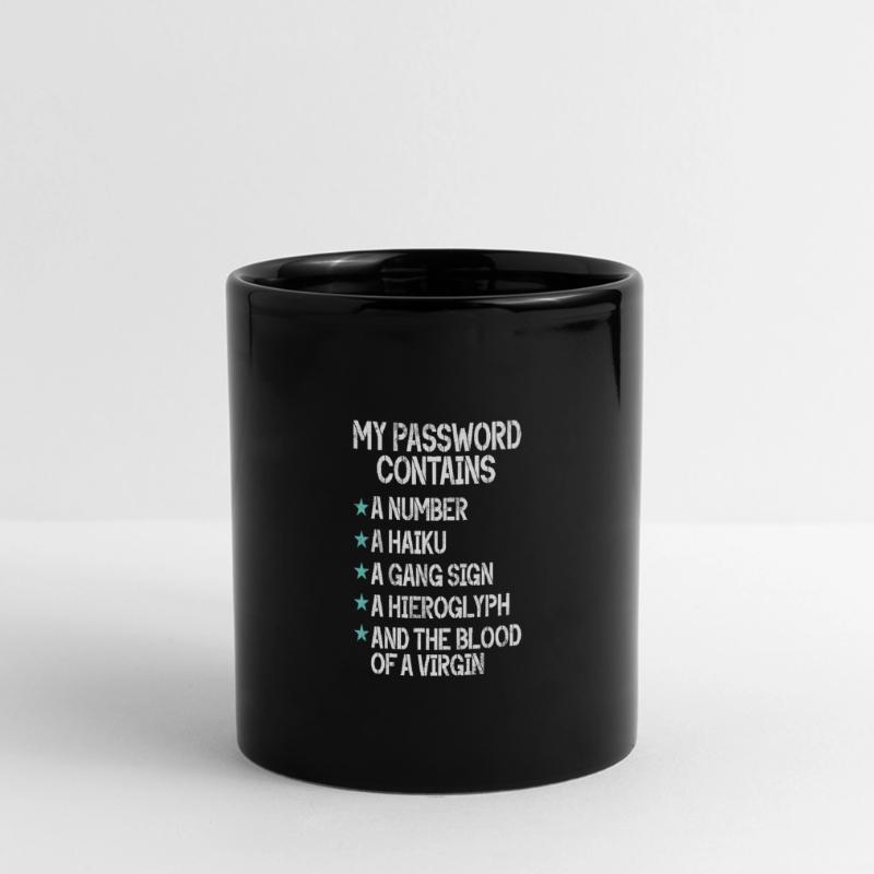 Cyber security hacker hacking Full Colour Panoramic Mug