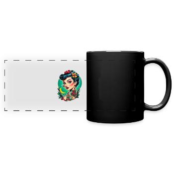 Rockabilly / Pin-up / 50s - Full Colour Panoramic Mug - black - Front