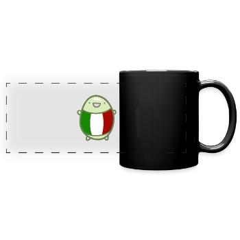 Süße Bohne - Italien - Panorama-Tasse farbig - Schwarz - Vorne