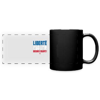 FREEDOM, EQUALITY, UNLIMITED DRINKS! - Full Colour Panoramic Mug - black - Front