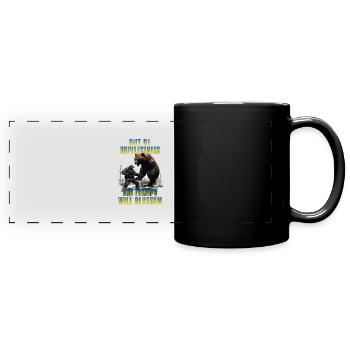 Slava Ukraini Soldiers T Support Ukraine - Full Colour Panoramic Mug - black - Front