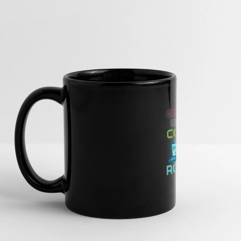 Girls who code, rock! Programmer Full Colour Panoramic Mug