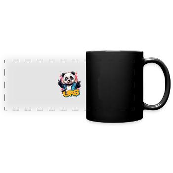LARS - Handsome boy name with cool panda - Full Colour Panoramic Mug - black - Front