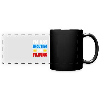 Filipino Humor Shirt - Full Colour Panoramic Mug - black - Front