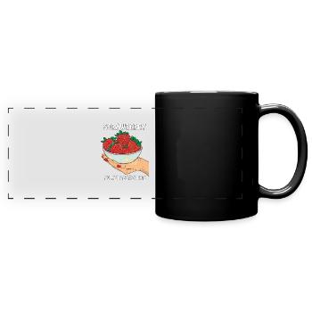 FRAISE PUR PLAISIR - Mug panoramique uni - noir - Devant