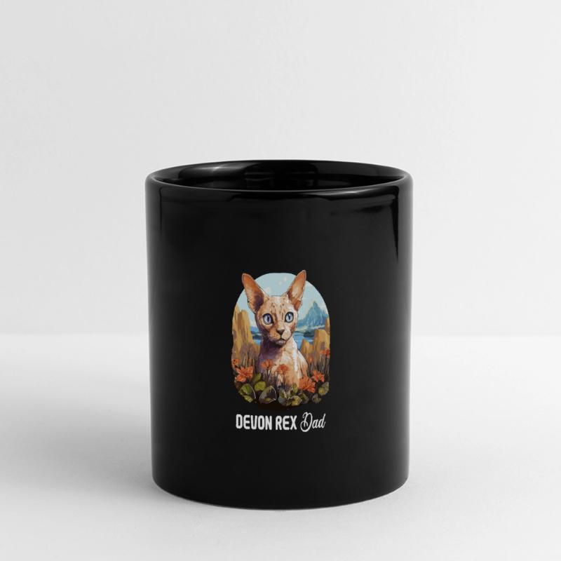 Devon Rex Kätzchen Devon Rex Katze Panorama-Tasse farbig